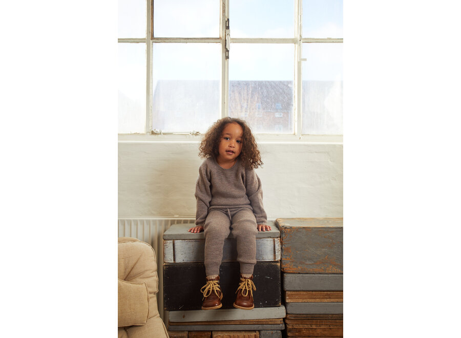 CC Merino Rib Legging Natural Melange