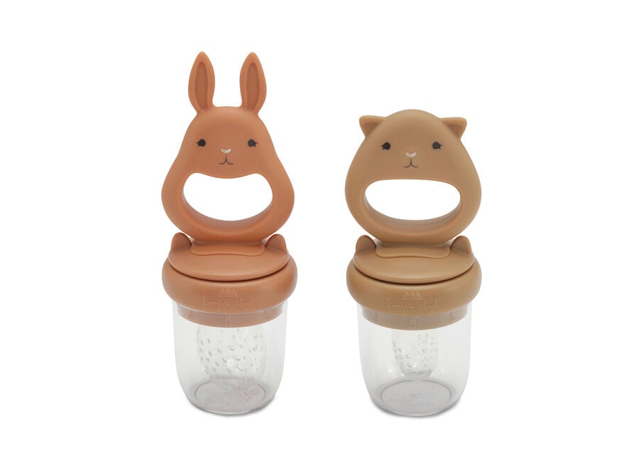 Ks Silicone Fruit Feeding Pacifier Almond/Terracotta