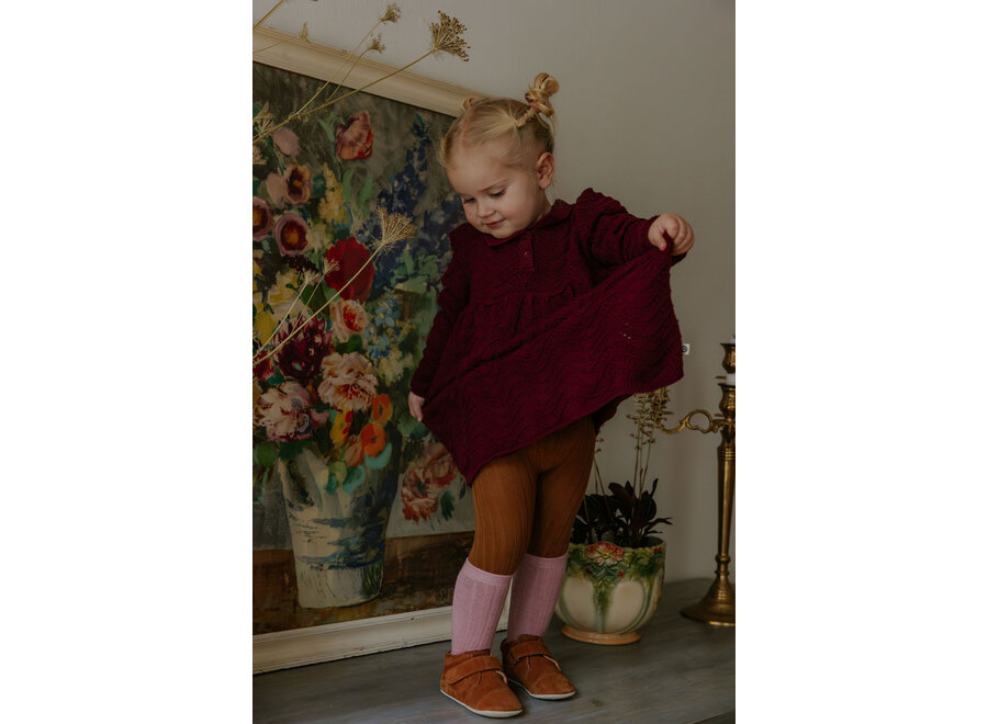 Petit Nord Shoe with Velcro Chestnut suede
