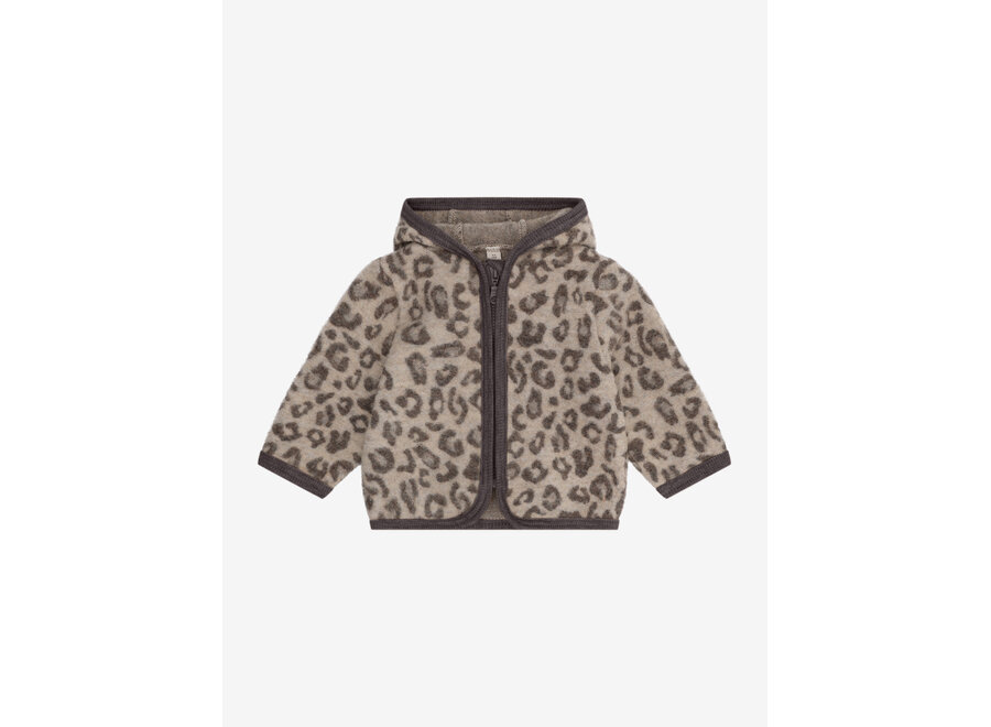 Huttelihut Jacket Wool Fleece Jacquard Camel