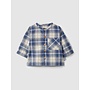 Snug shirt check indigo