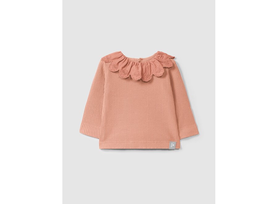 Snug Rib Longsleeve collar dark pink