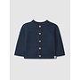 Snug Vest wol brei Indigo