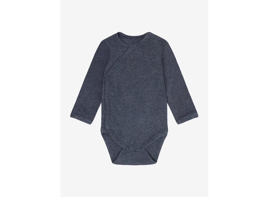 Fixoni Wrap Body Ls  Rib Vintage Indigo