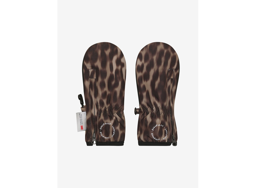 En Fant Mittens W. Zipper Pine Bark