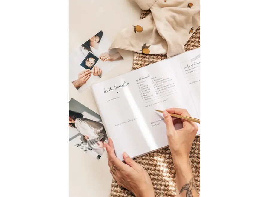 Invulboekjes zwanger 9 maandenboek crème