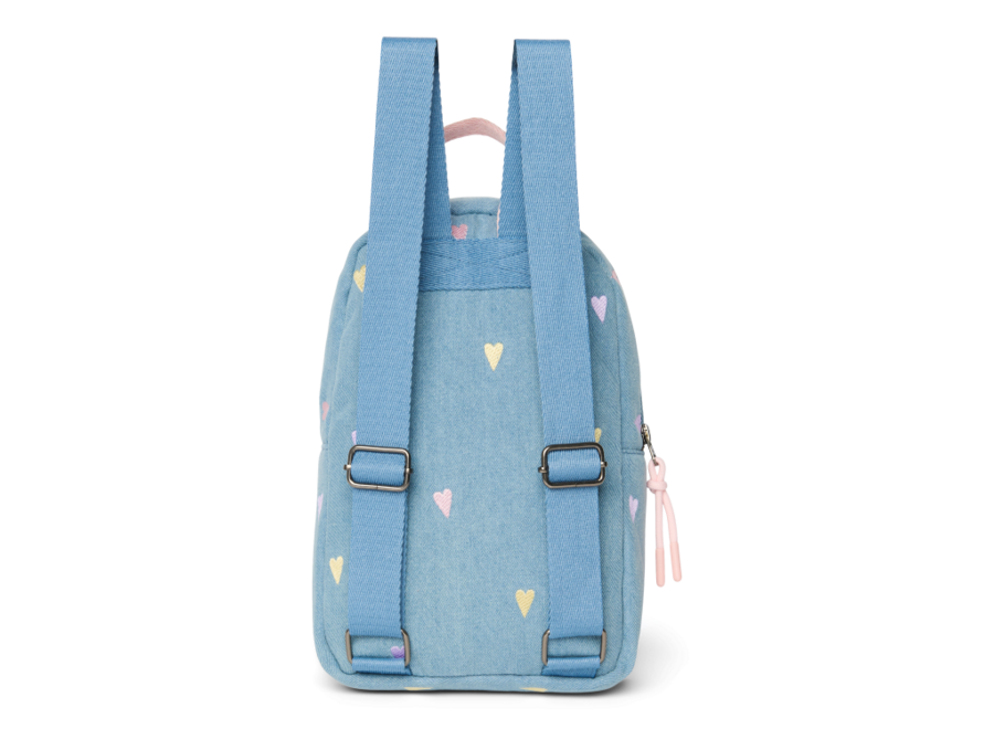 Studio Noos Mini Backpack Light Blue Hearts