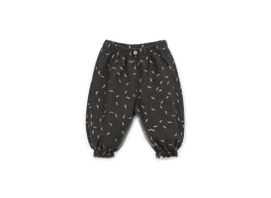 Pu Printed Fleece Trousers Scissor