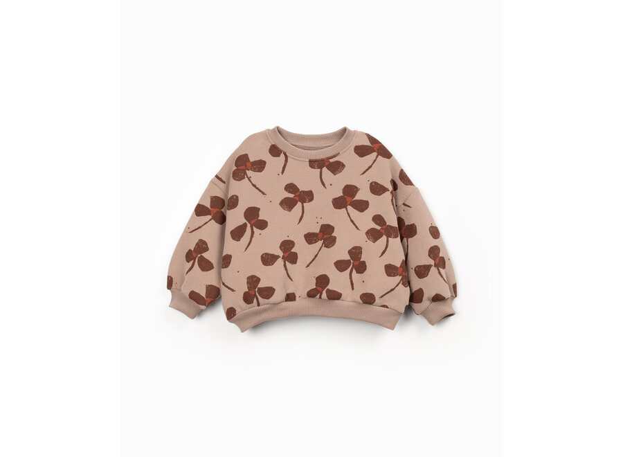 Pu Printed Fleece Sweater Drawing