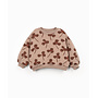 Pu Printed Fleece Sweater Drawing