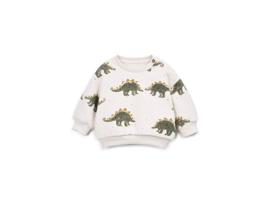Pu Printed Fleece Sweater Dino
