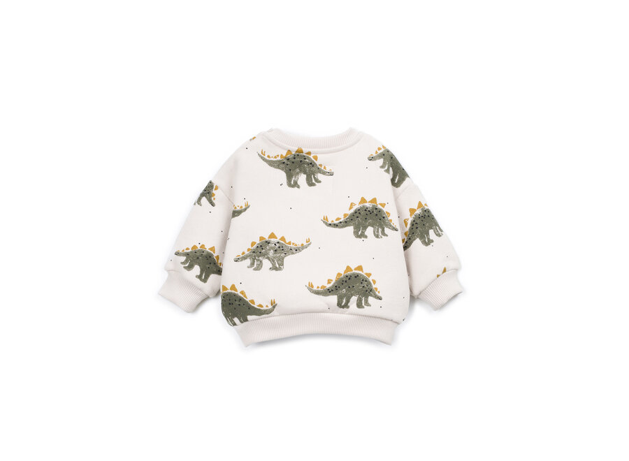 Pu Printed Fleece Sweater Dino