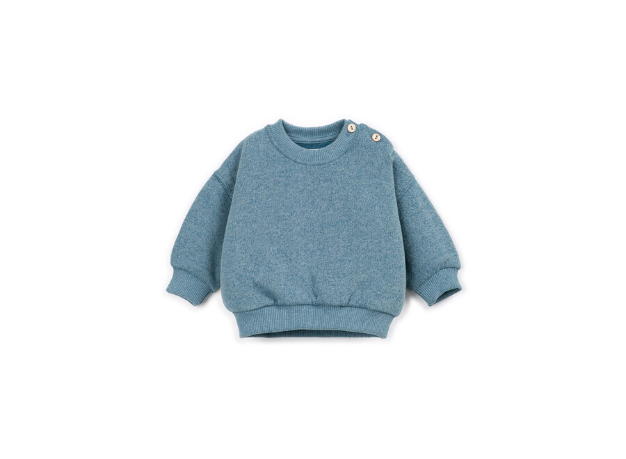Pu Fleece Sweater Cyanotype