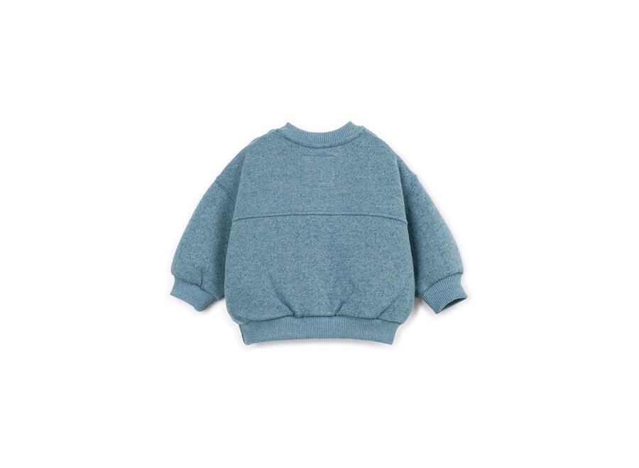 Pu Fleece Sweater Cyanotype