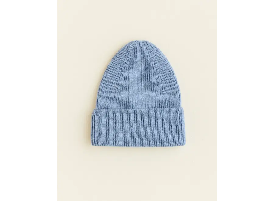 Hvid Fonzie beanie KIDS L. Blue 4-18m