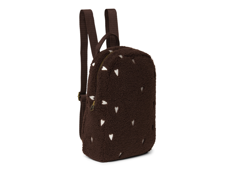 Studio Noos Mini backpack hearts chocolate