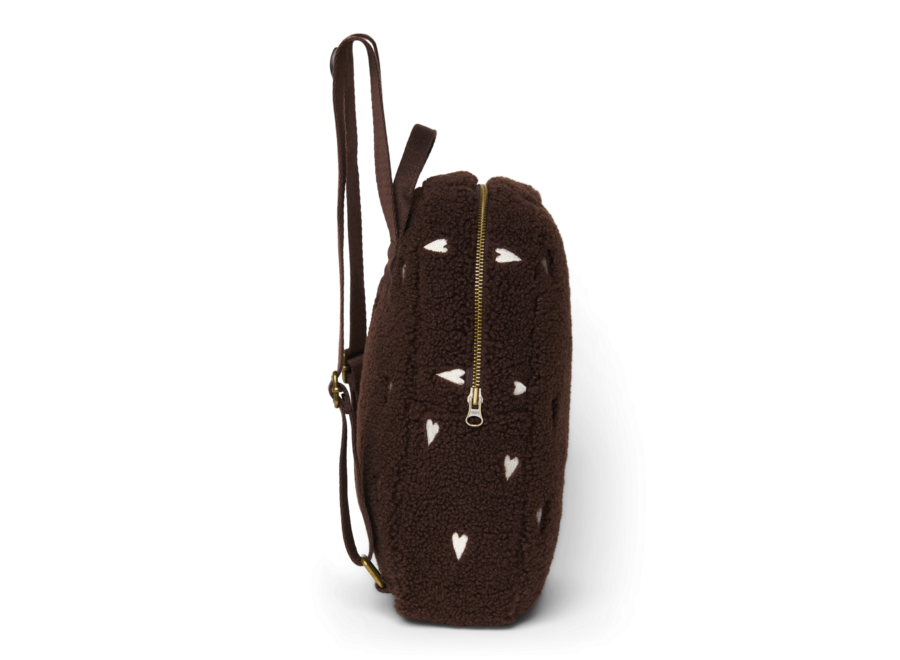 Studio Noos Mini backpack hearts chocolate
