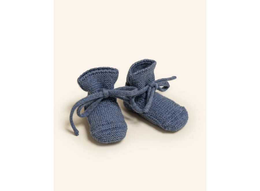 Hvid Slofjes-Merino wol Denim