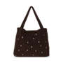Studio Noos teddy hearts mom bag chocolate
