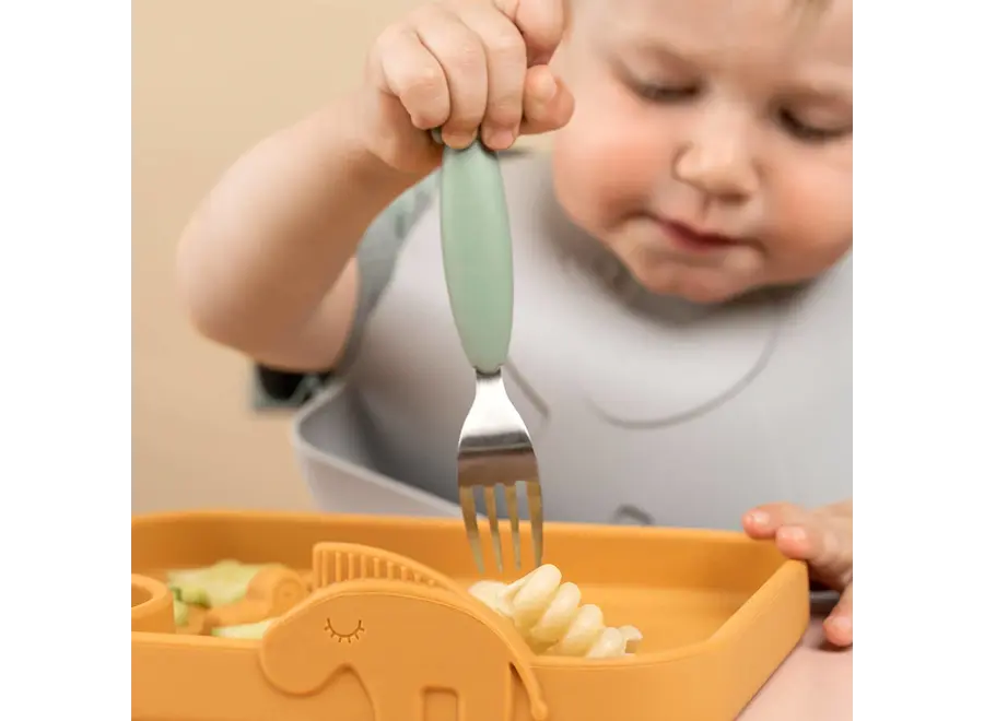 Easy-grip cutlery set Deer friends Gre
