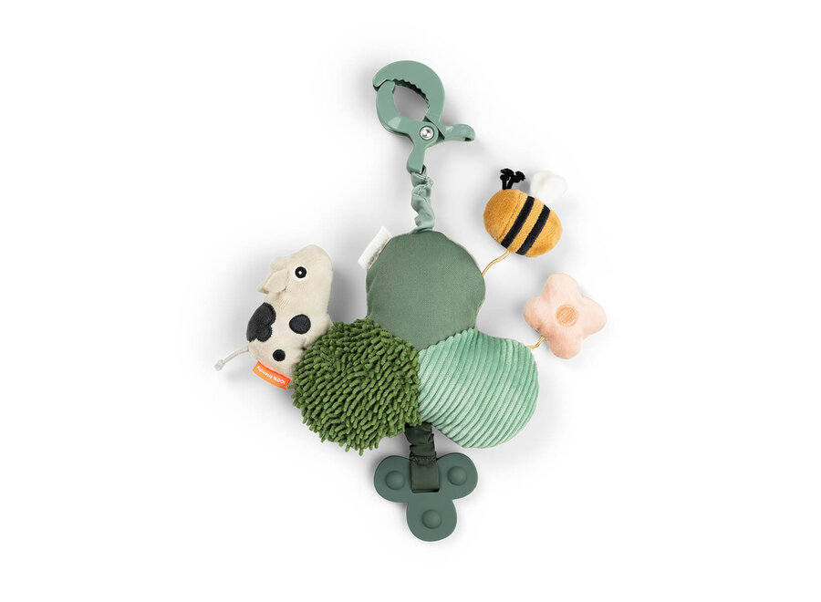 Activity mirror w/clip Tiny farm Green