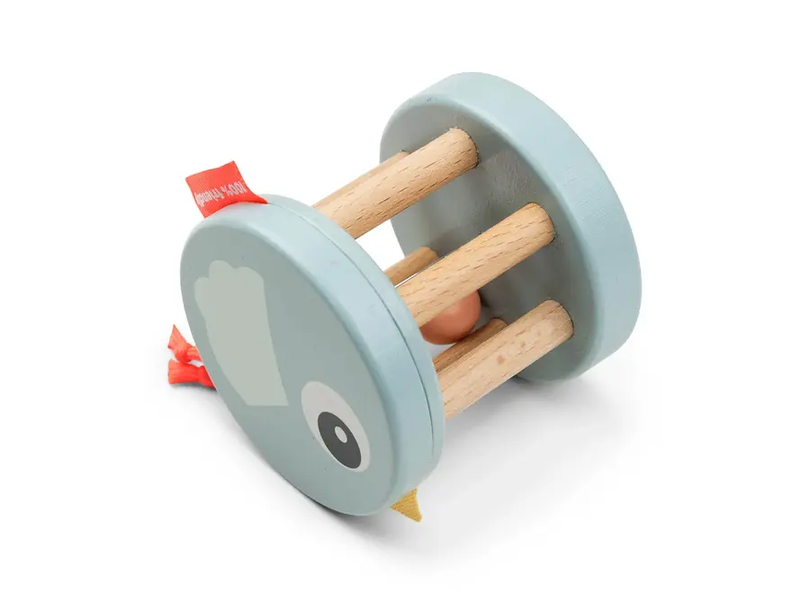 Wooden rattle Birdee Blue