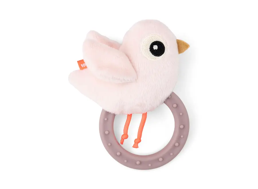 Sensory rattle w/teether Birdee Powder