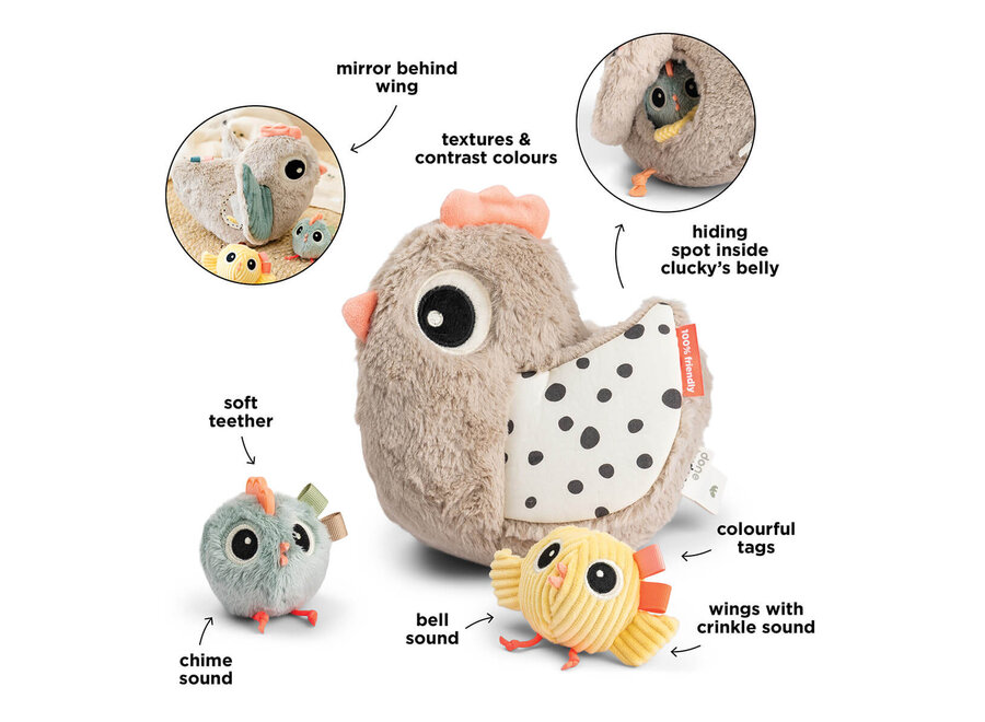 Hide&Seek activity toy Clucky Sand