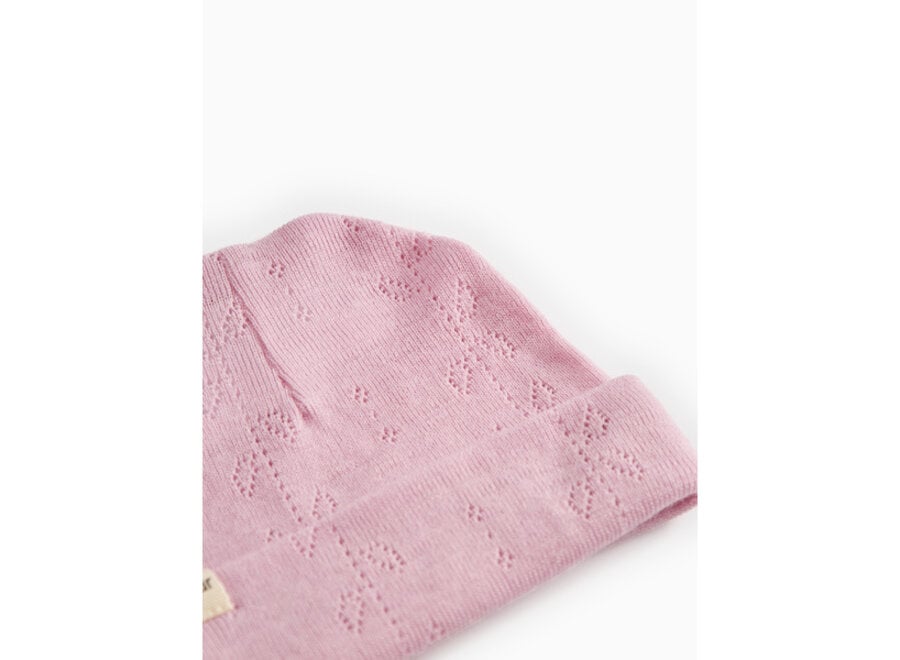 MarMar Aiko Mutsje Wool Rib Soft Berry
