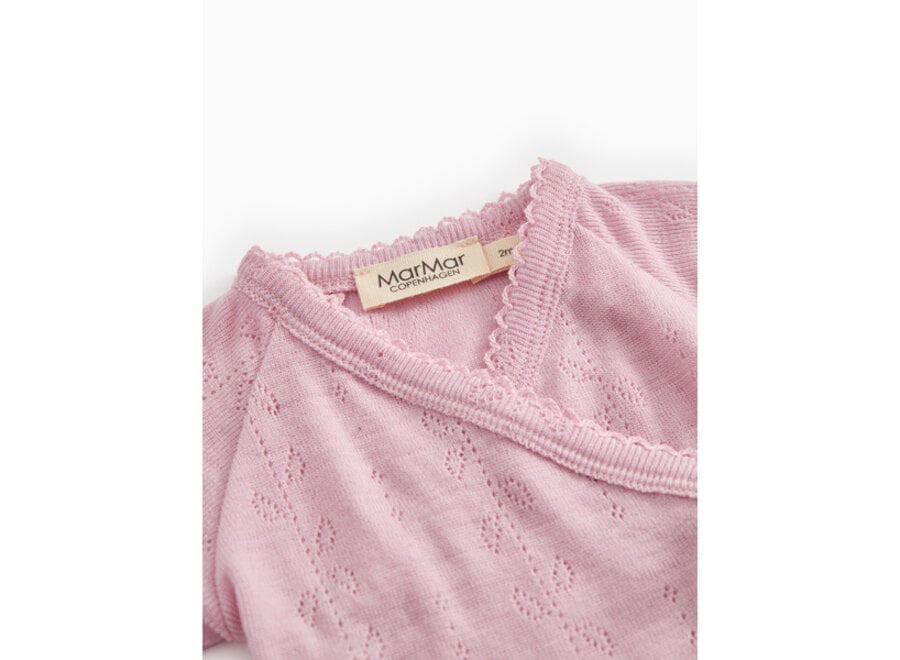 MarMar Tut Wikkel vest Wool Rib Soft Berry