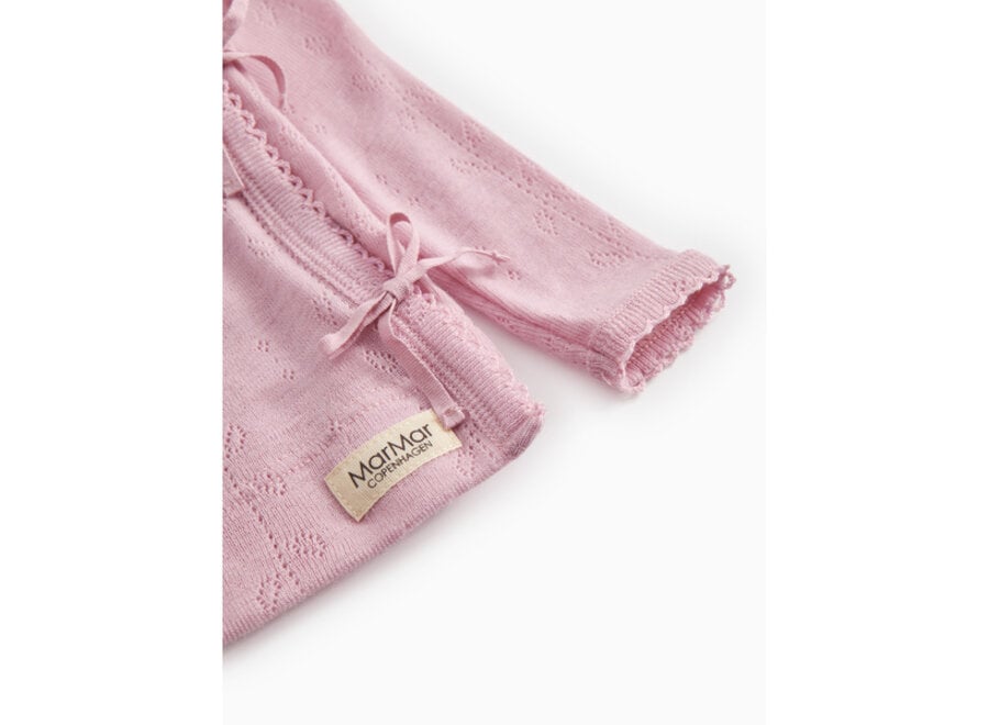 MarMar Tut Wikkel vest Wool Rib Soft Berry