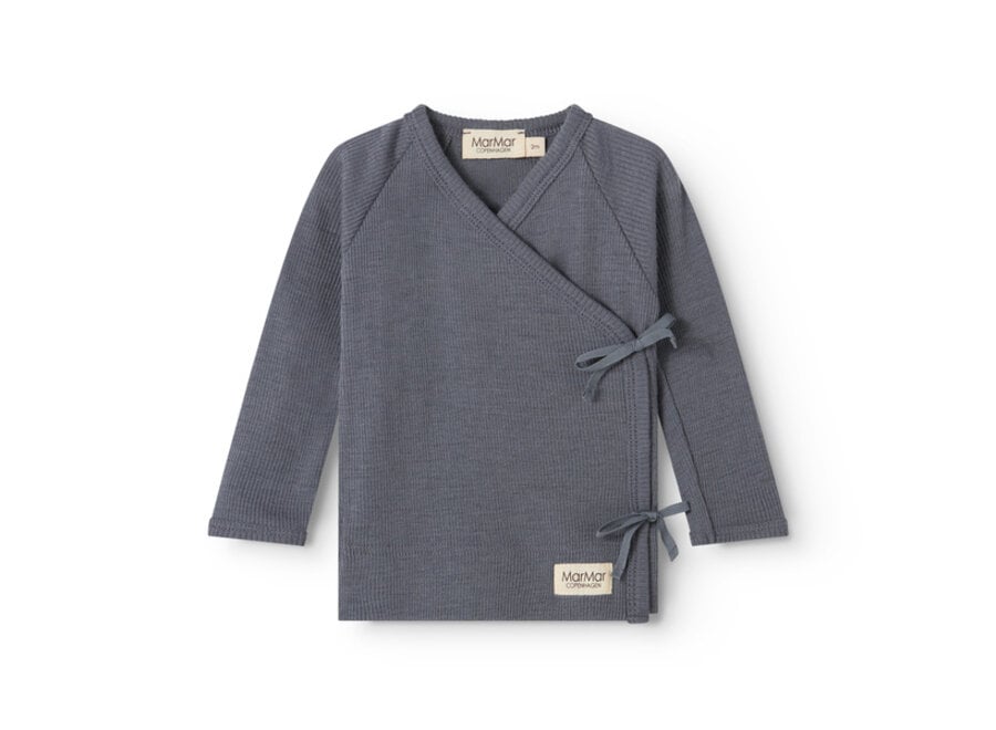 MarMar Tut Wikkel vest Wool Rib Rainstorm
