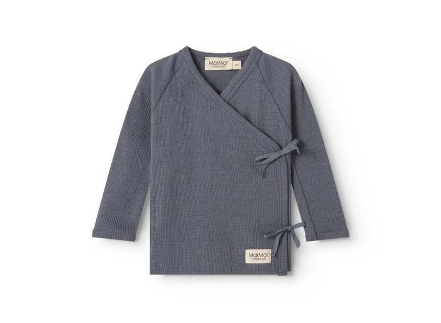MarMar Tut Wikkel vest Wool Rib Rainstorm