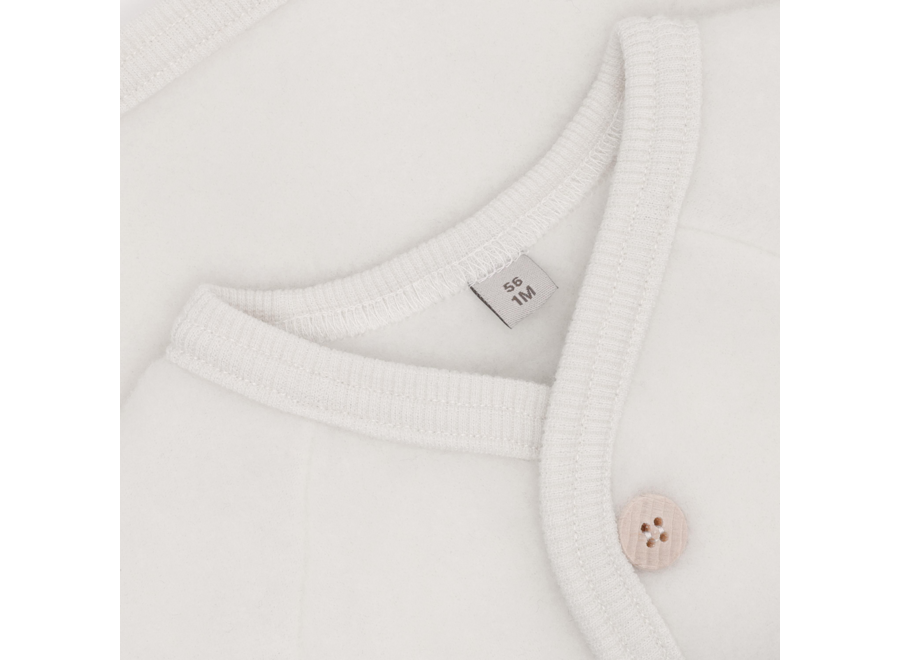 Huttelihut Jacket Wool Fleece Buttons Ecru