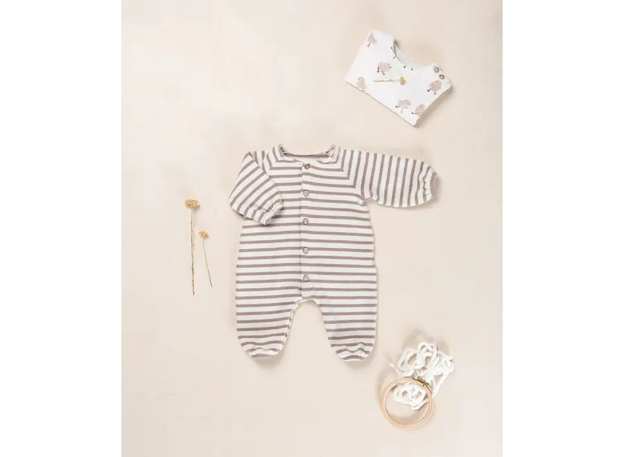 Pu Striped Jumpsuit Drawing