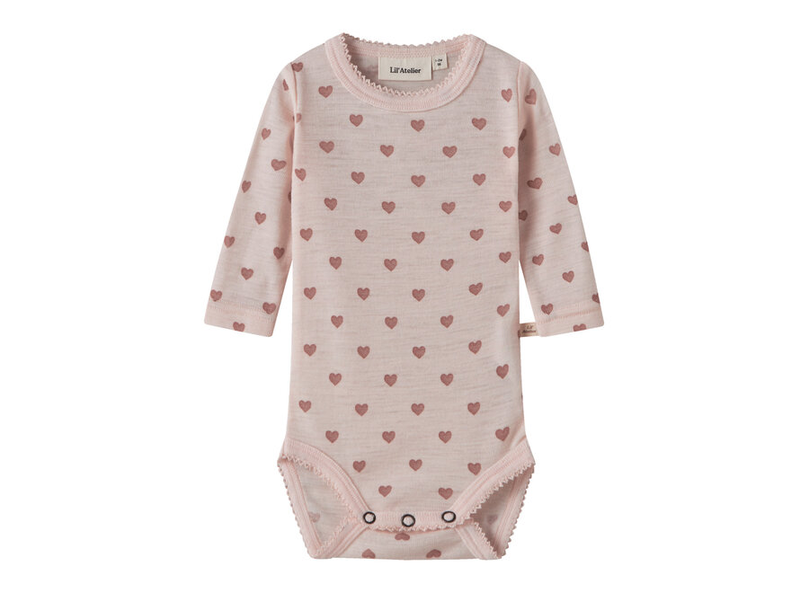 Lil Atelier Noel Nia wool body ls Morganite hearts