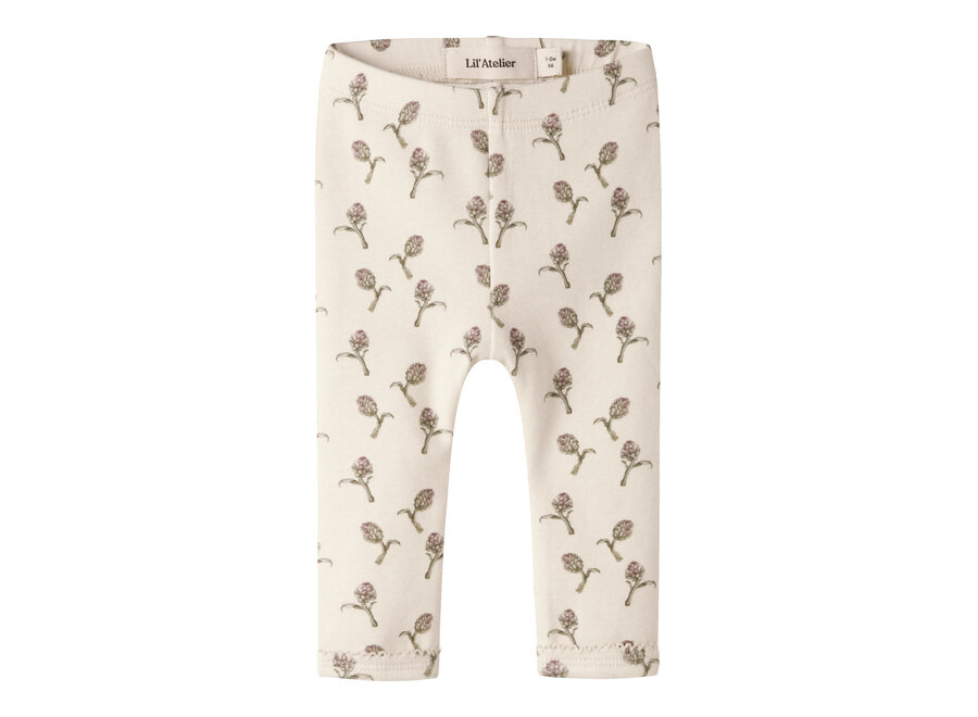 Lil' Atelier Gayo Sin Slim Leggings Turtledove Artichoke