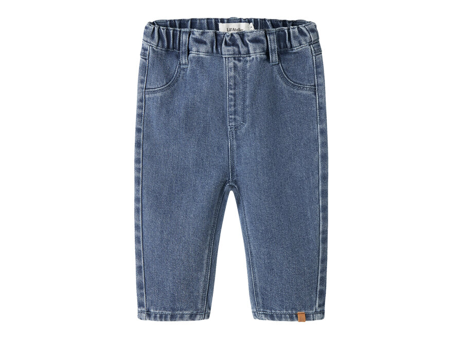 Lil' Atelier Obello Baggy Jeans Dark Blue Denim