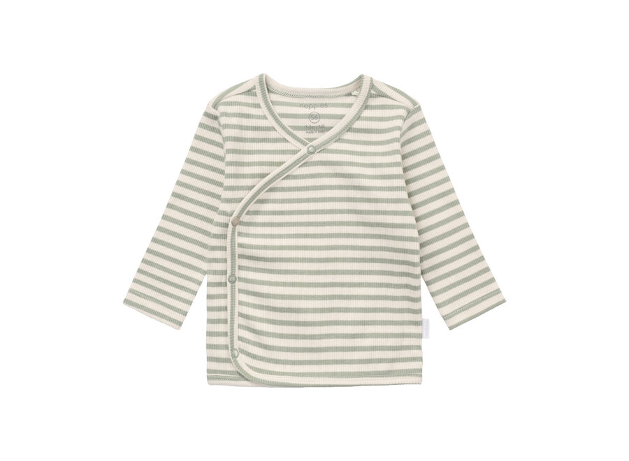 Noppies Wikkel vest stripe Green