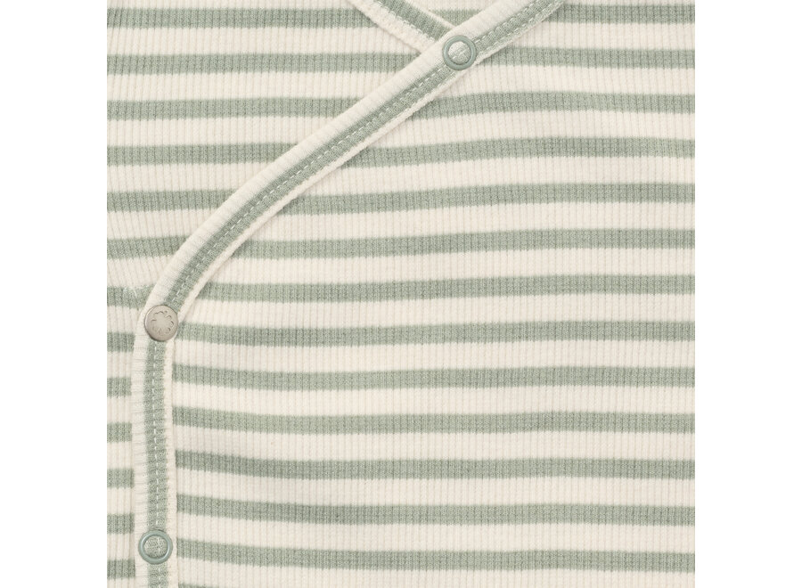 Noppies Wikkel vest stripe Green
