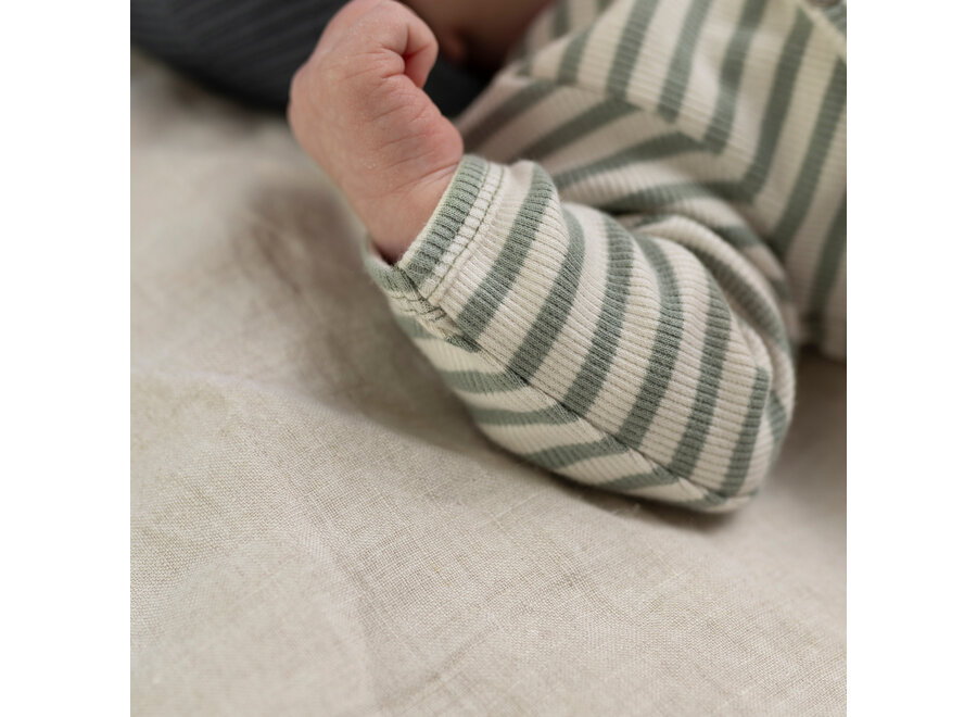 Noppies Wikkel vest stripe Green