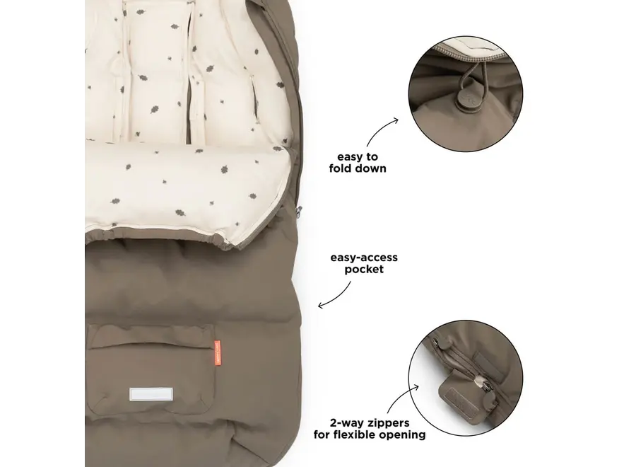 Done by Deer Voetenzak winter Taupe