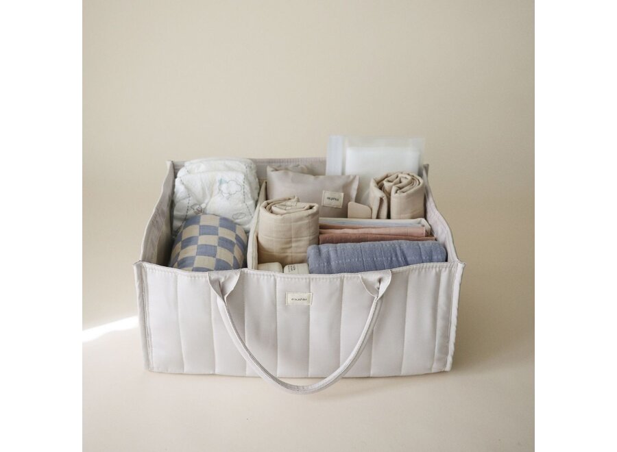Mushie Diaper Caddy Ivory