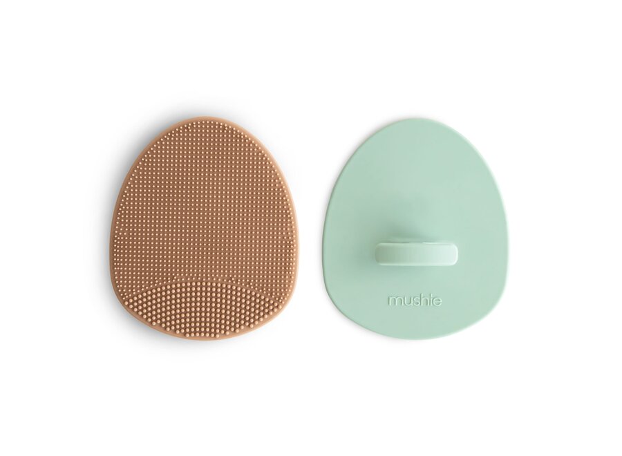 Mushie Babyborstel naturel / cambridge blue