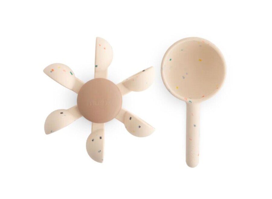 Mushie Bath Toy Water Wheel Vanilla Confetti