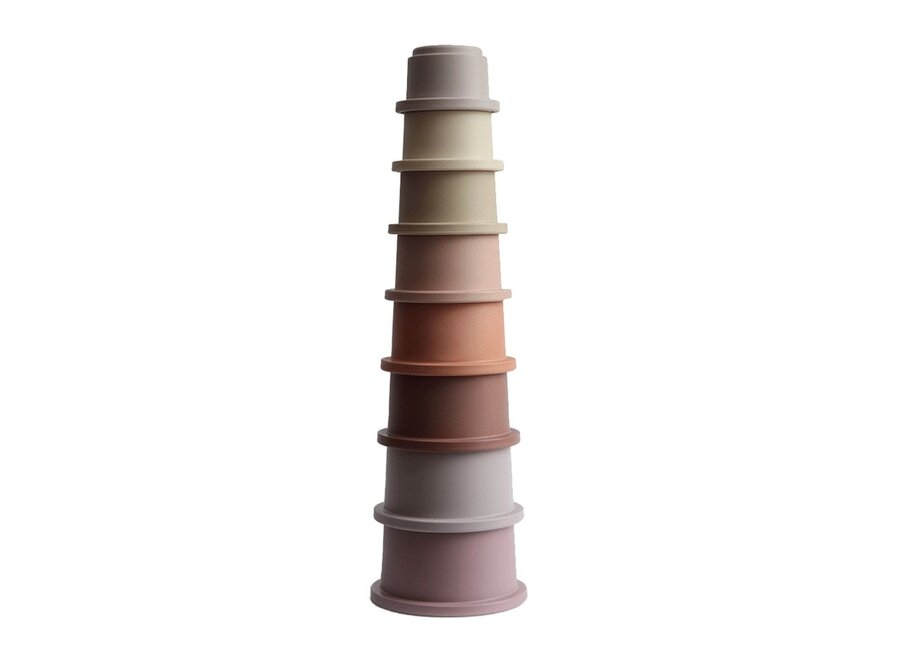 Mushie stacking cups pastel