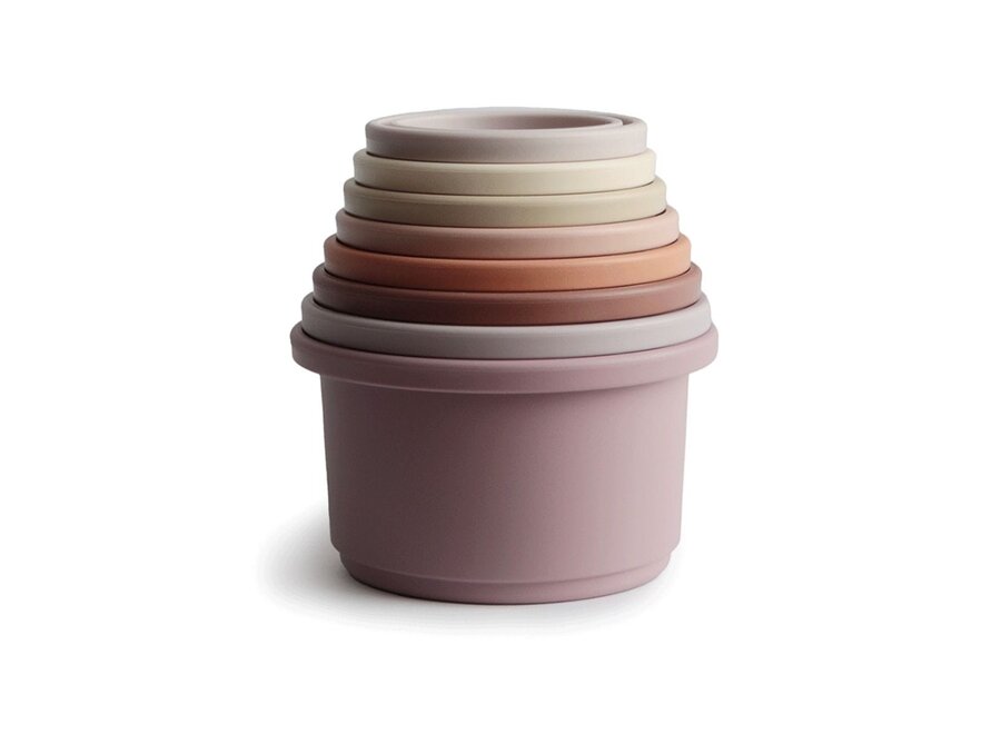 Mushie stacking cups pastel
