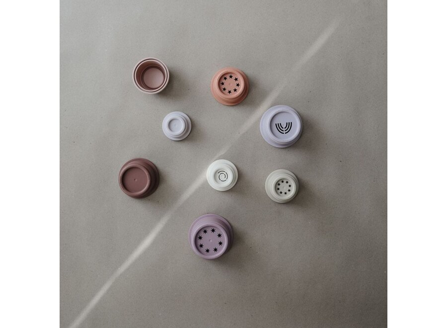 Mushie stacking cups pastel
