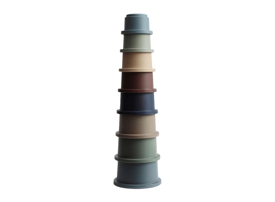 Mushie stacking cups forrest