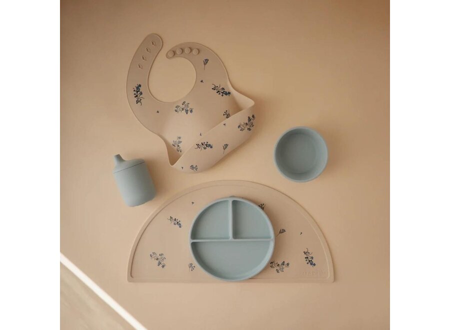 Mushie Silicone Vakkenbord Powder Blue